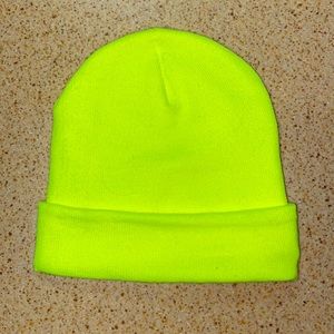 Neon yellow beanie